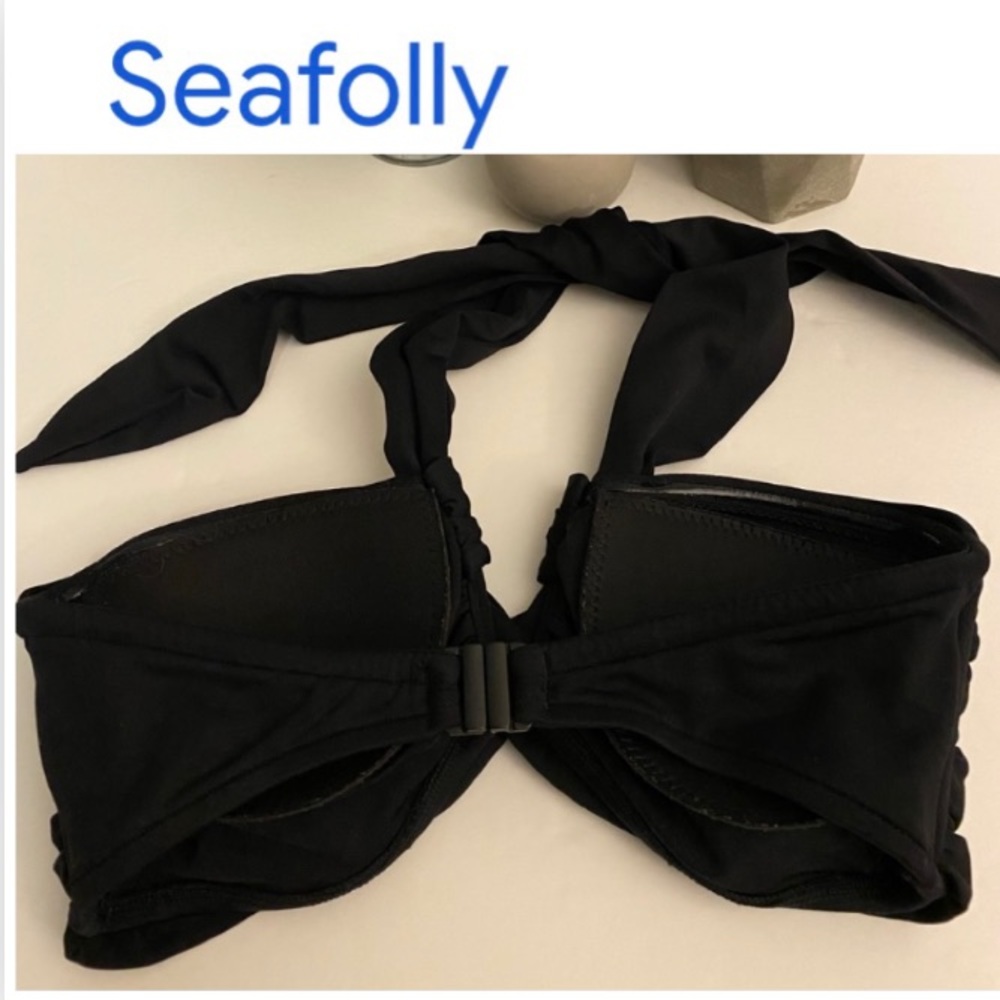 Seafolly size 4Black Bikini Top🕶